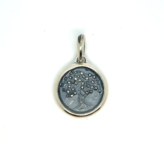 David Yurman Tree of Life Amulet Sterling Silver Estate DY573