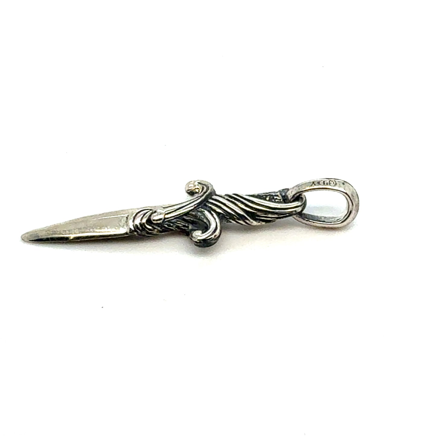 David Yurman Black Diamond Dagger Sterling Silver Estate DY574