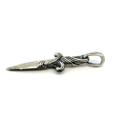David Yurman Black Diamond Dagger Sterling Silver Estate DY574