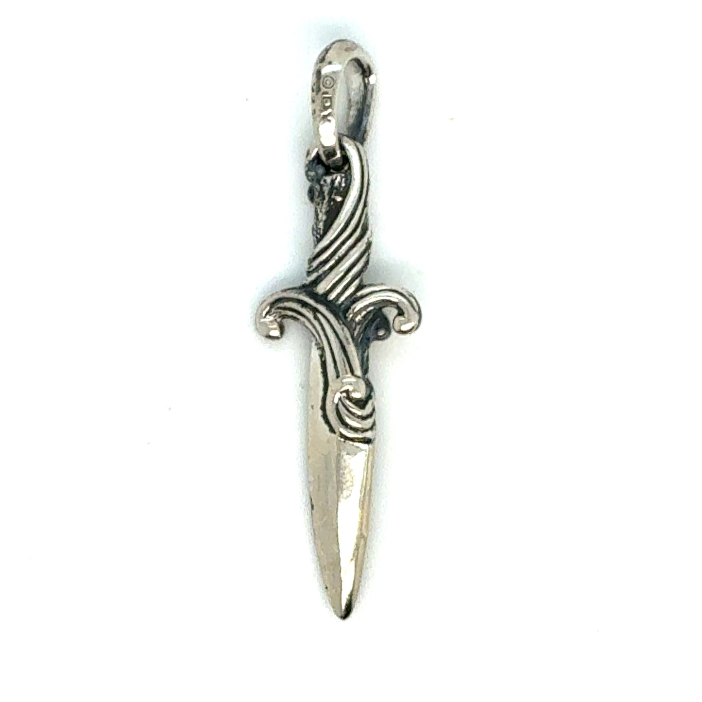 David Yurman Black Diamond Dagger Sterling Silver Estate DY574