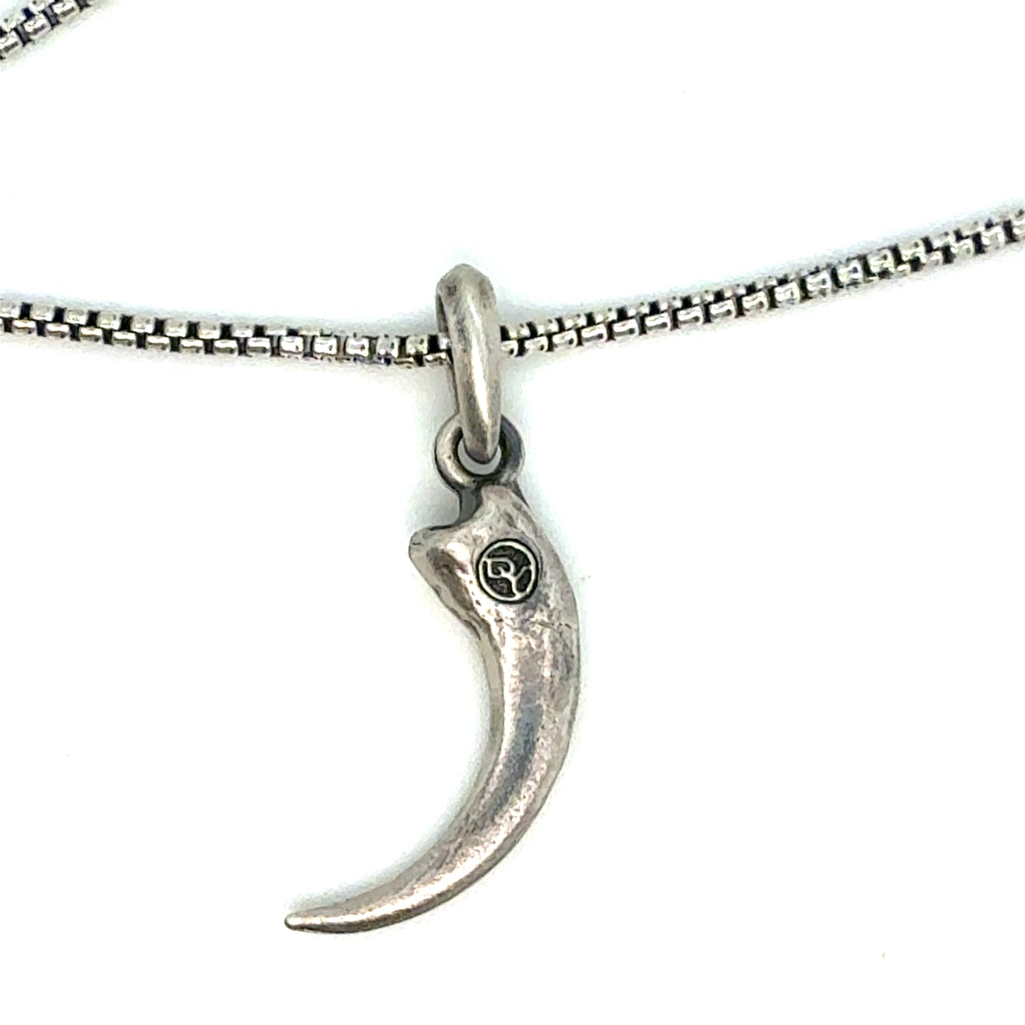 David Yurman Hounds Tooth Chain Necklace 18" Sterling Silver Estate DY584