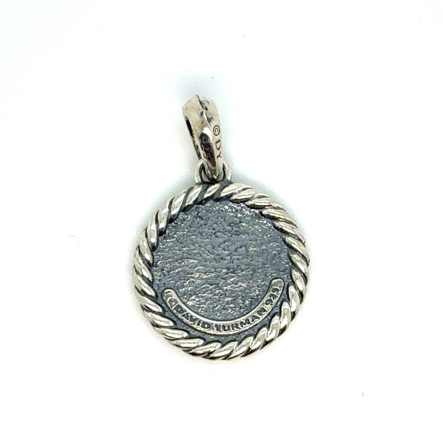 David Yurman E Initial Pendant Sterling Silver Estate DY585