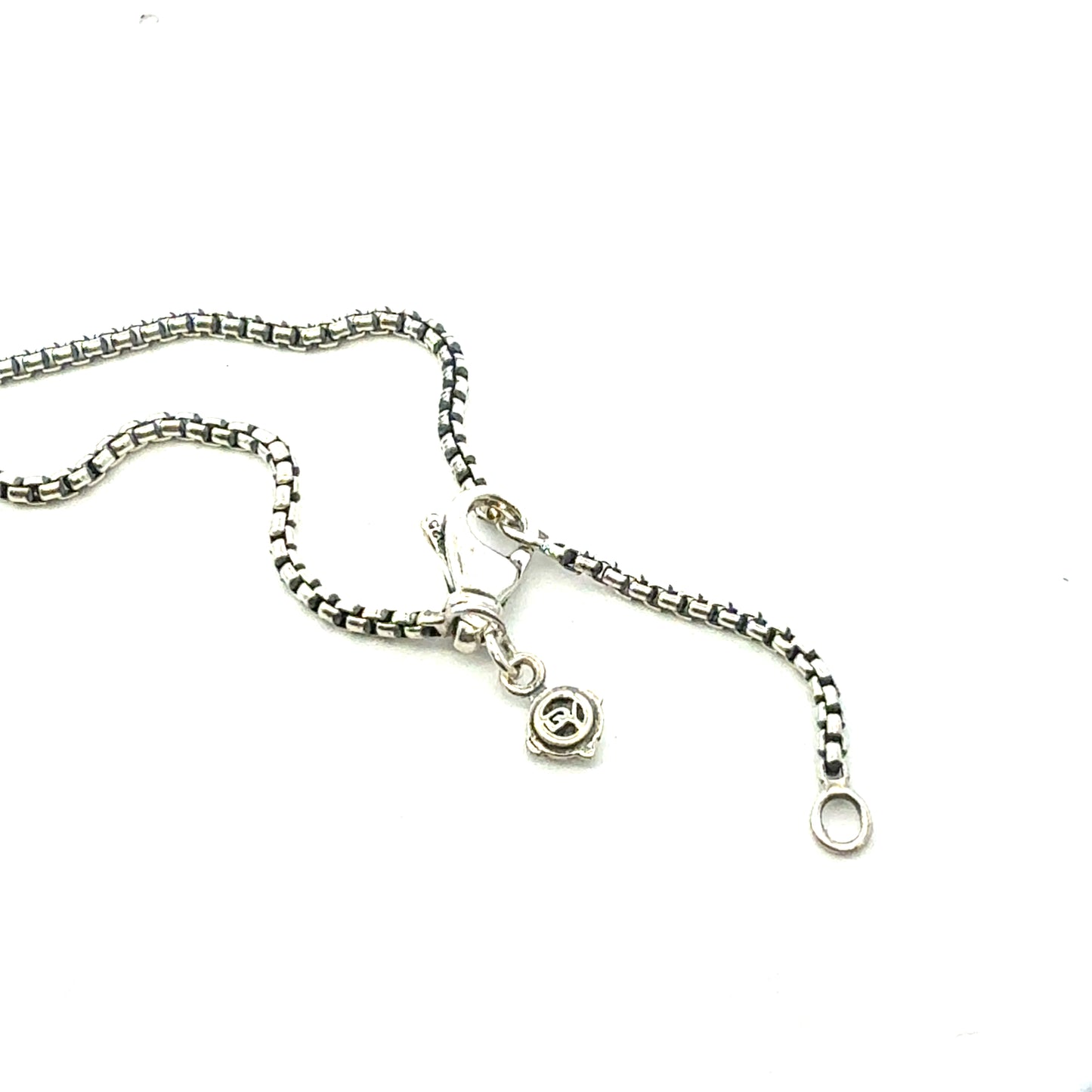 David Yurman Prasiolite Diamond Necklace 17" Sterling Silver Estate DY661