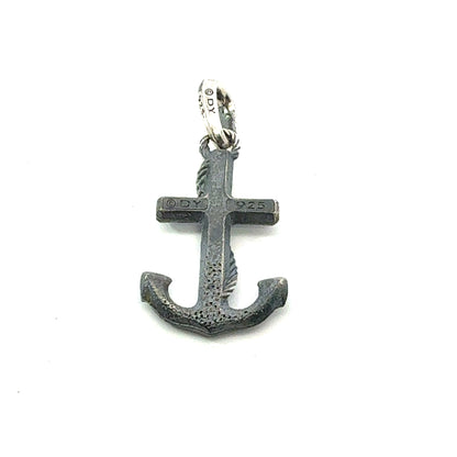 David Yurman Maritime Anchor Pendant Sterling Silver Estate DY666