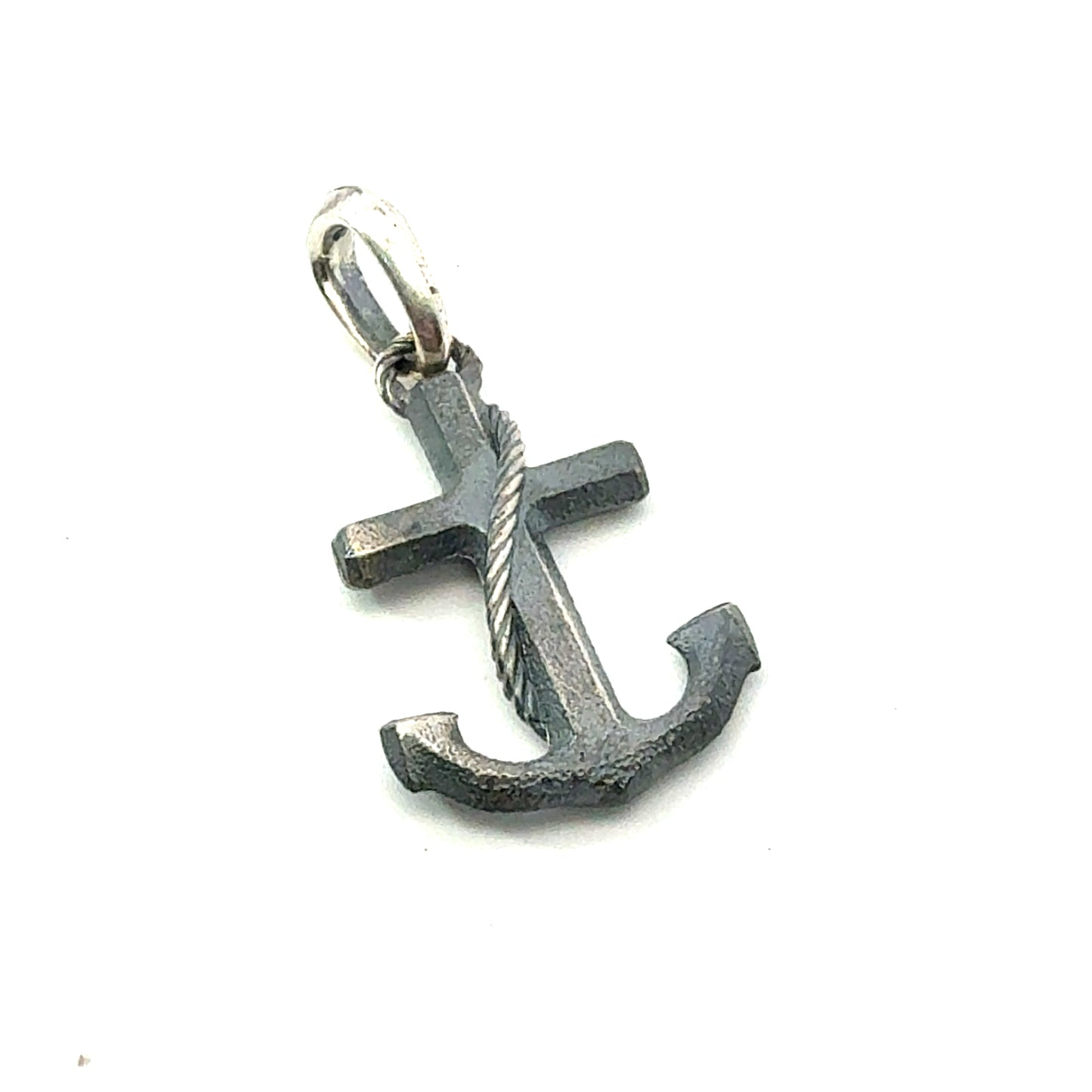 David Yurman Maritime Anchor Pendant Sterling Silver Estate DY666