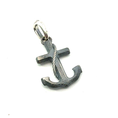David Yurman Maritime Anchor Pendant Sterling Silver Estate DY666