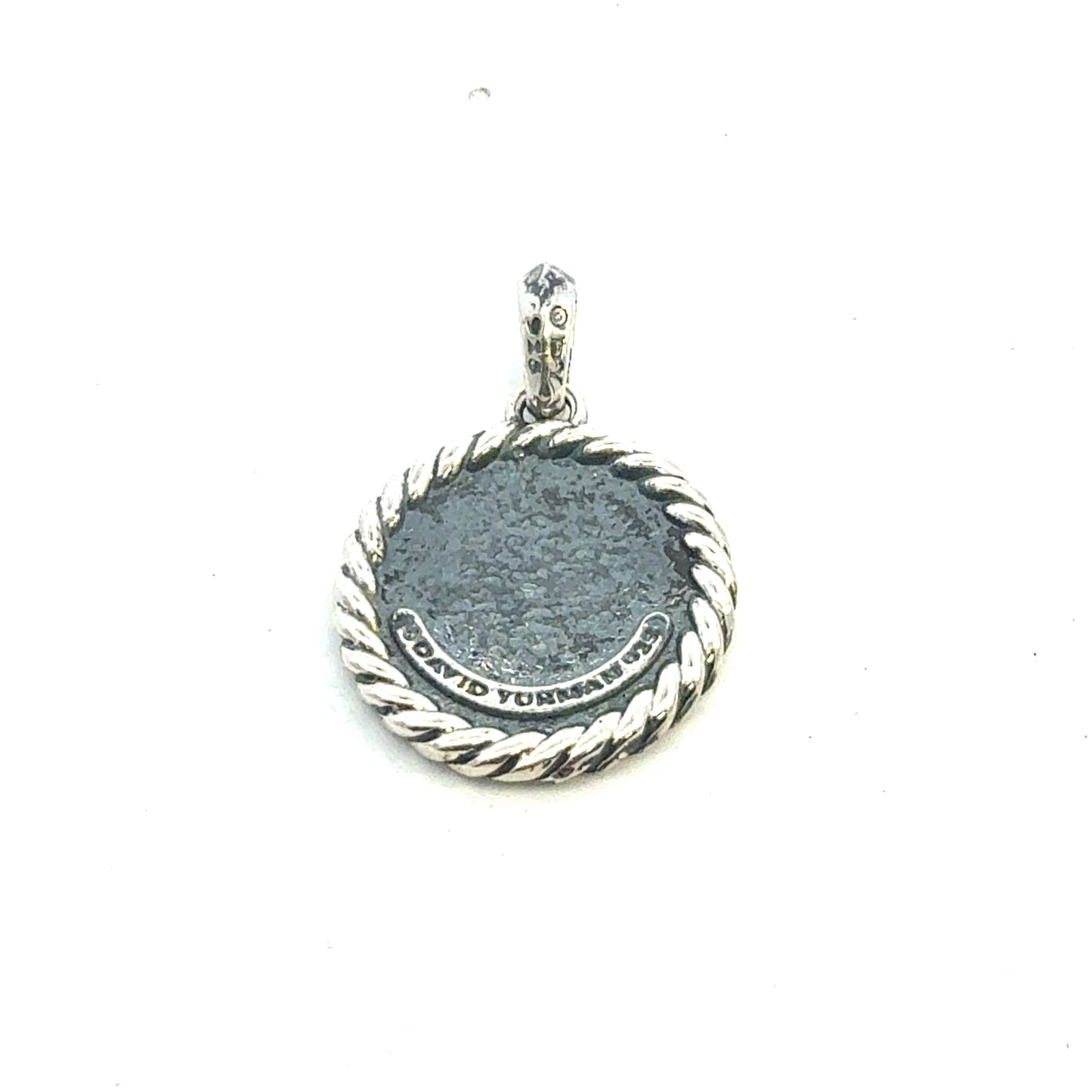 David Yurman A Initial Amulet Pendant Sterling Silver Estate DY675