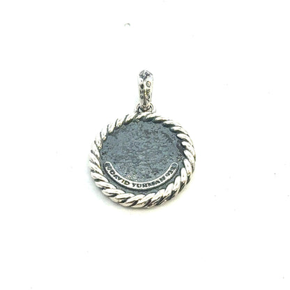 David Yurman A Initial Amulet Pendant Sterling Silver Estate DY675