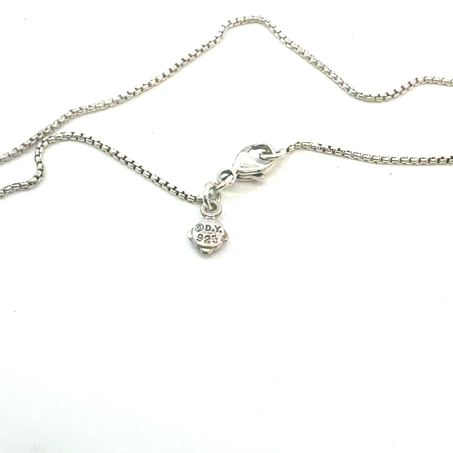 David Yurman Amethyst Pendant Necklace 17" Sterling Silver Estate DY686