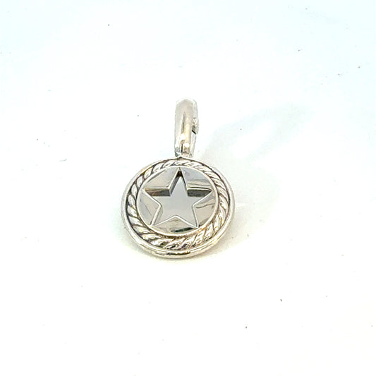 David Yurman Star Amulet Pendant Sterling Silver Estate DY698