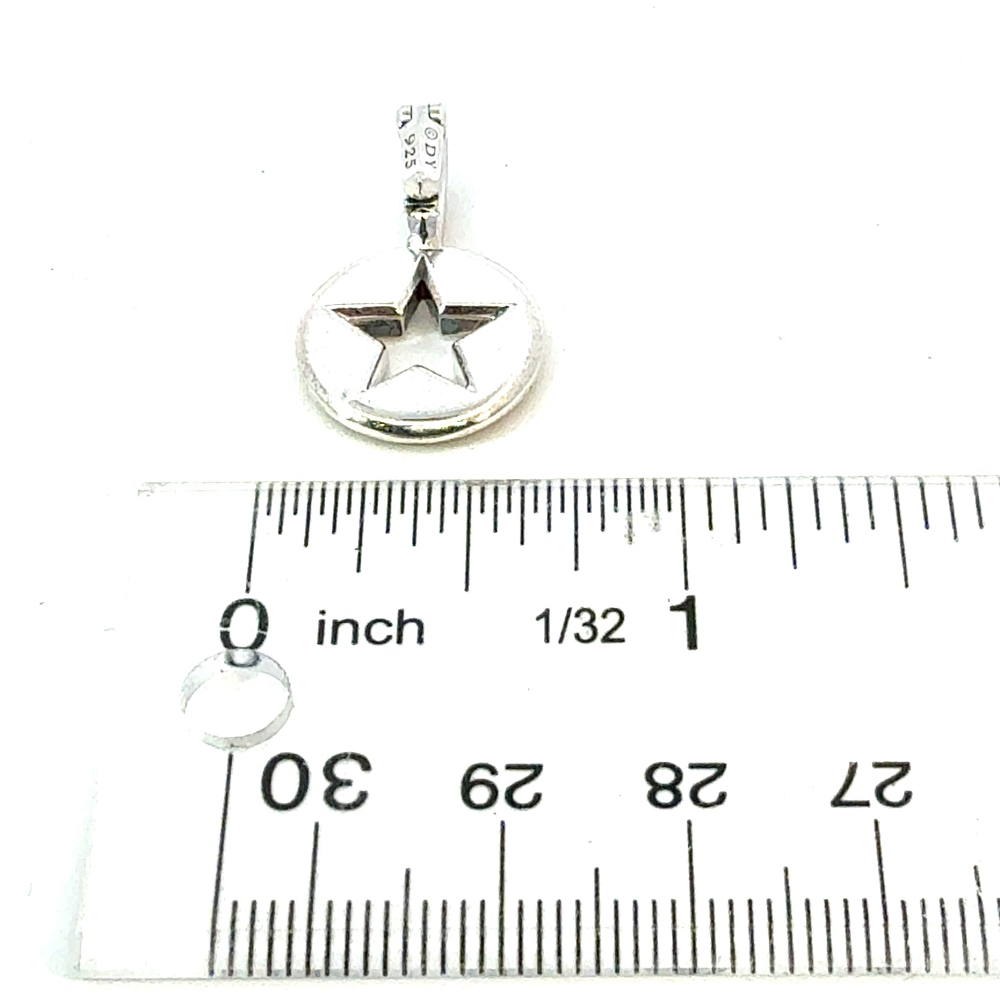 David Yurman Star Amulet Pendant Sterling Silver Estate DY698