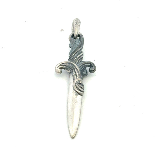 David Yurman Dagger Amulet Pendant Sterling Silver Estate DY699
