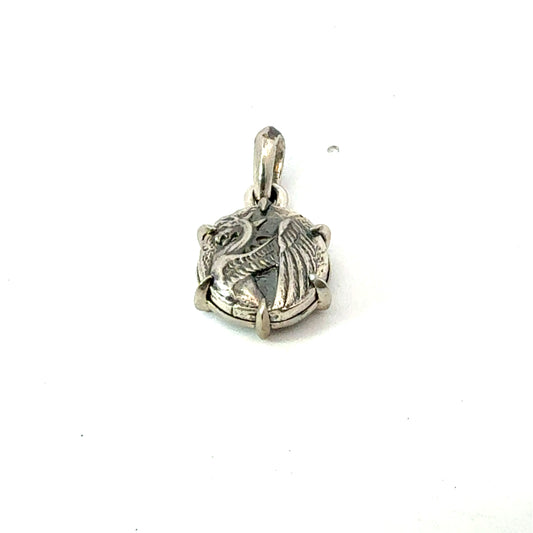 David Yurman Dragon Amulet Sterling Silver Estate DY739