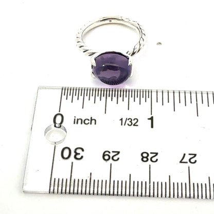 David Yurman Amethyst Ring Size 7 Silver Estate DY744