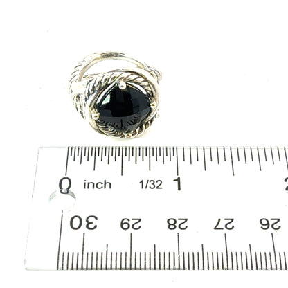 David Yurman Onyx Ring Size 7 Silver Estate DY752