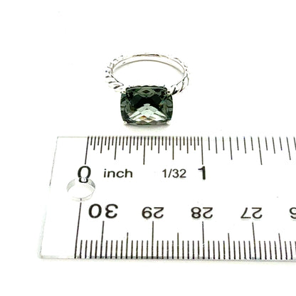 David Yurman Prasiolite Ring Size 7 Silver Estate DY756
