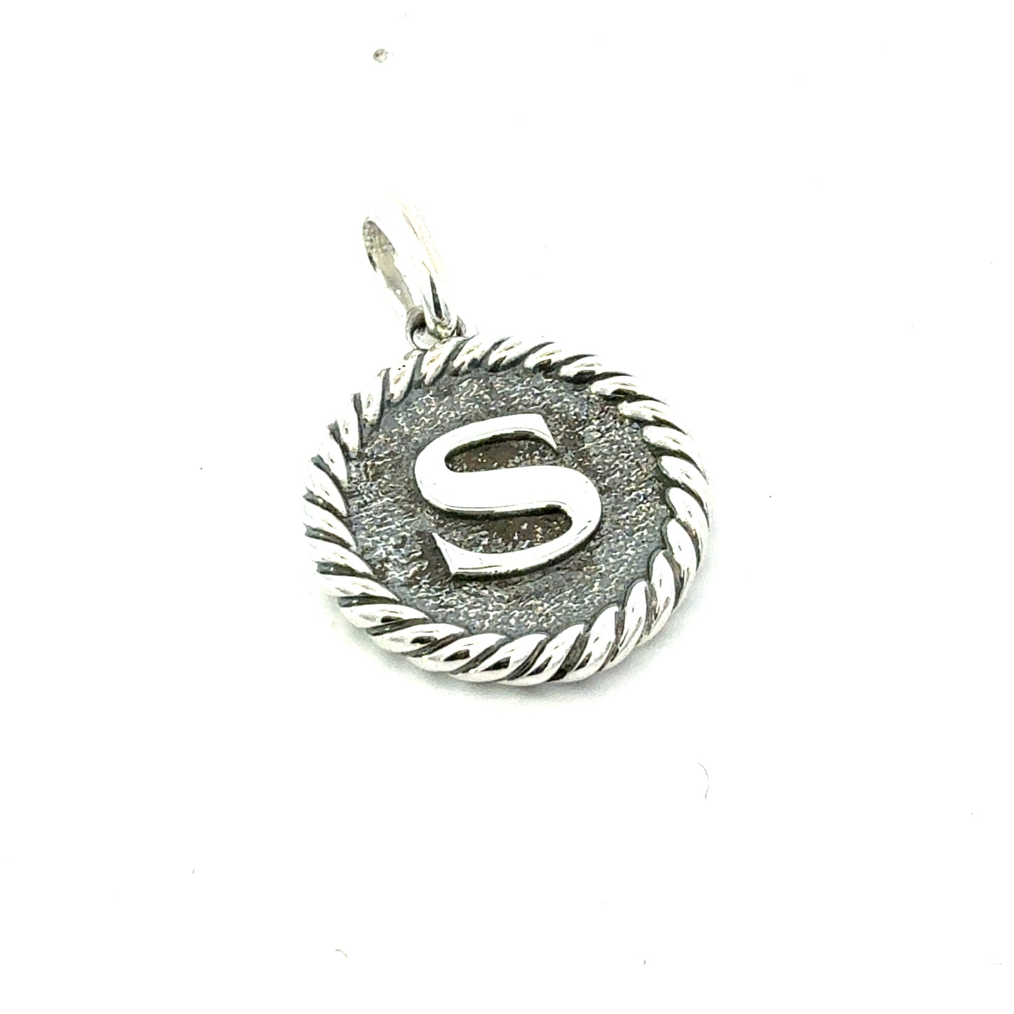 David Yurman Letter S Amulet Sterling Silver Estate DY773