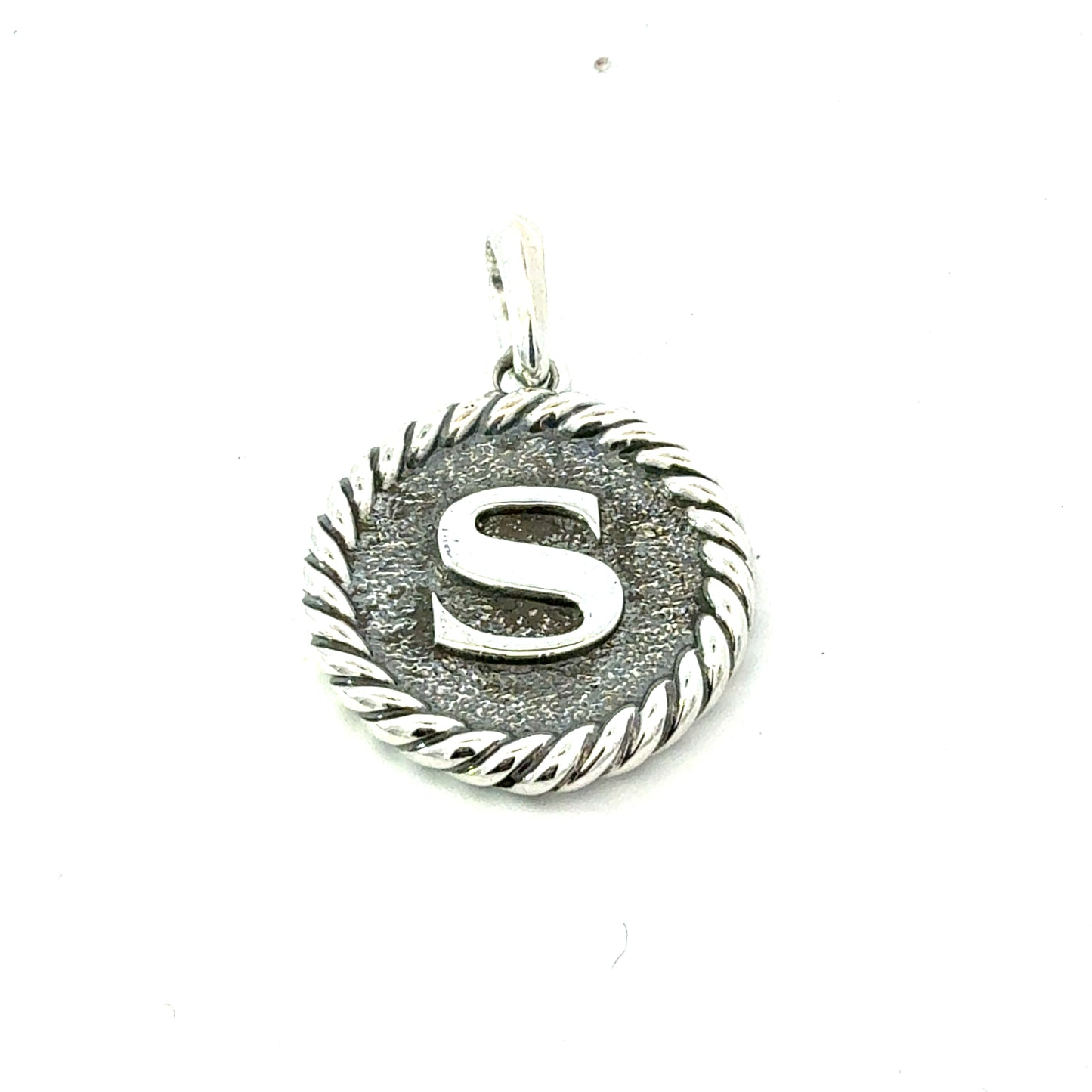 David Yurman Letter S Amulet Sterling Silver Estate DY773
