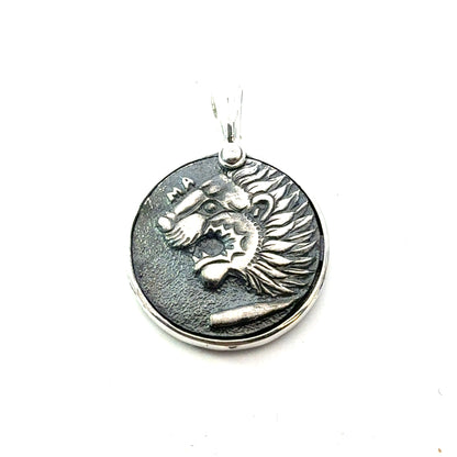 David Yurman Lion Amulet Sterling Silver Estate DY775