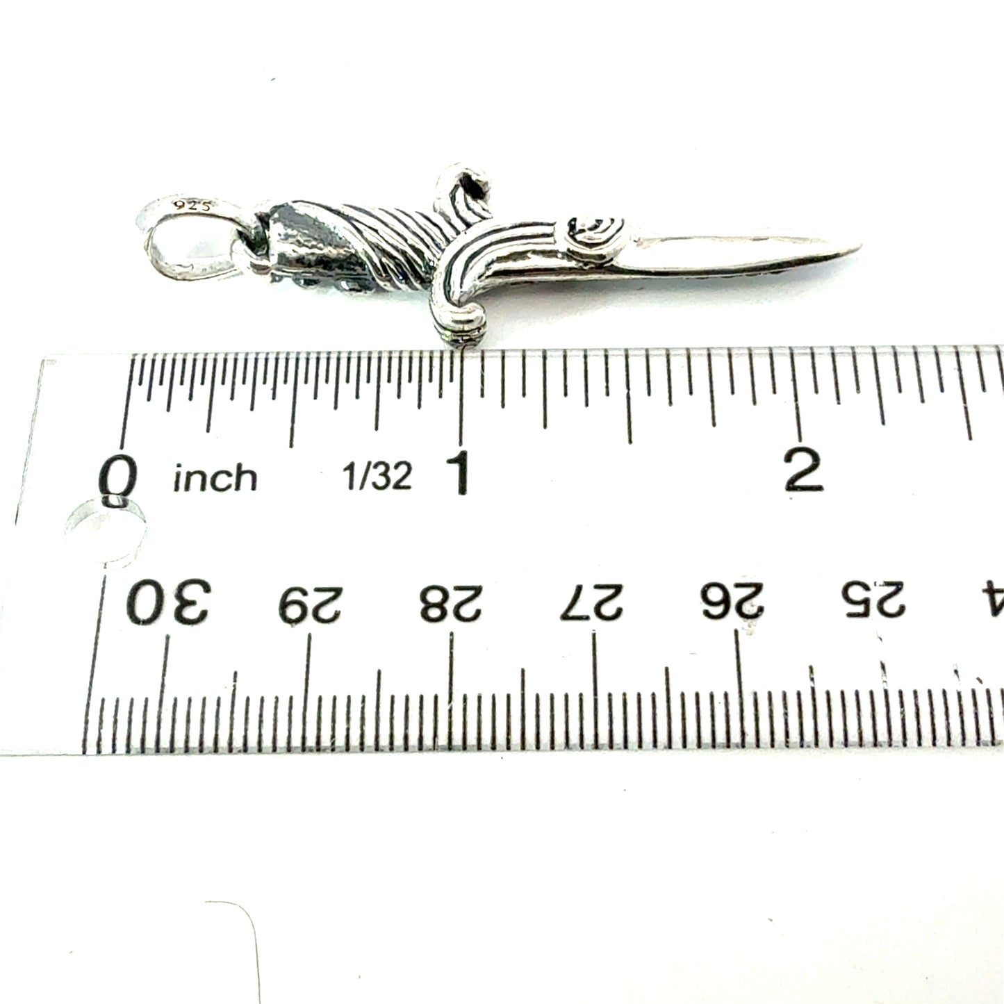 David Yurman Black Diamond Dagger Sterling Silver Estate DY776