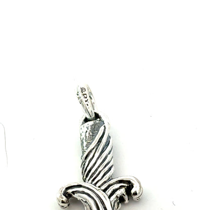 David Yurman Black Diamond Dagger Sterling Silver Estate DY776