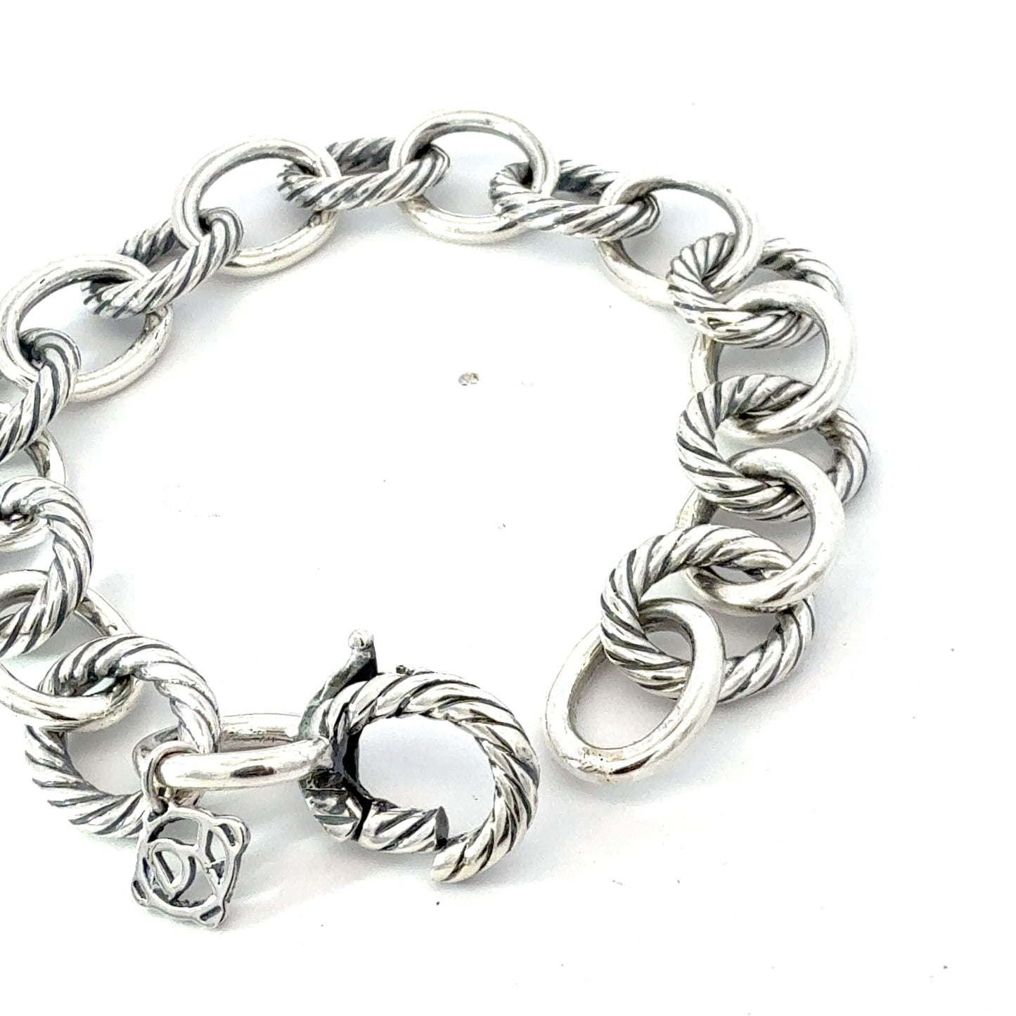 David Yurman Bracelet Size 7.5" Sterling Silver Estate DY777