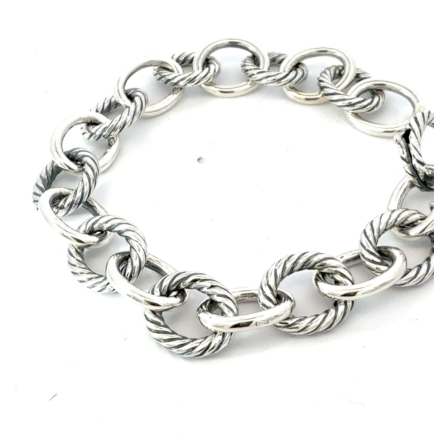 David Yurman Bracelet Size 7.5" Sterling Silver Estate DY777