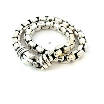 David Yurman Men Bracelet Size 8" Sterling Silver Estate DY779