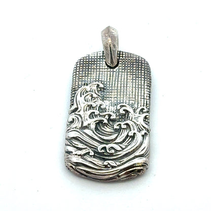 David Yurman Waves Amulet Sterling Silver Estate DY789