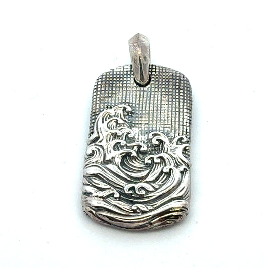 David Yurman Waves Amulet Sterling Silver Estate DY789
