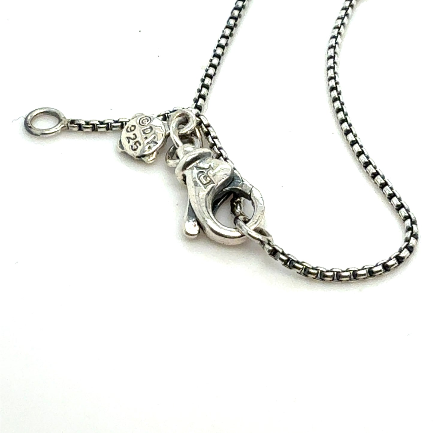 David Yurman Chalcidony Diamond Necklace Size Silver Estate DY803