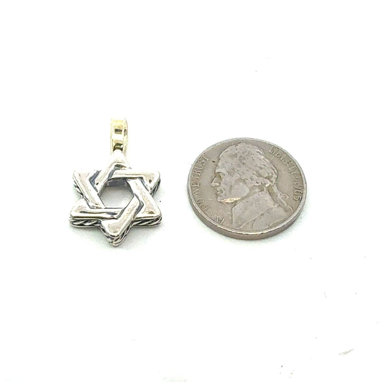 David Yurman Star Of David Amulet Pendant Sterling Silver Estate DY682