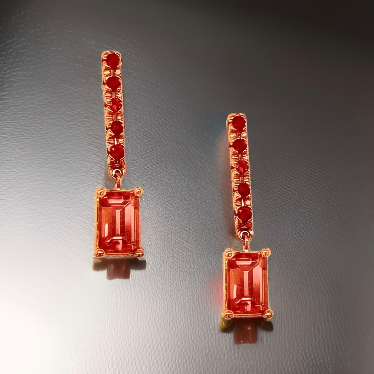 Rubellite Tourmaline Ruby Earrings 14k Gold 1.25 TCW Certified $3,950 018676