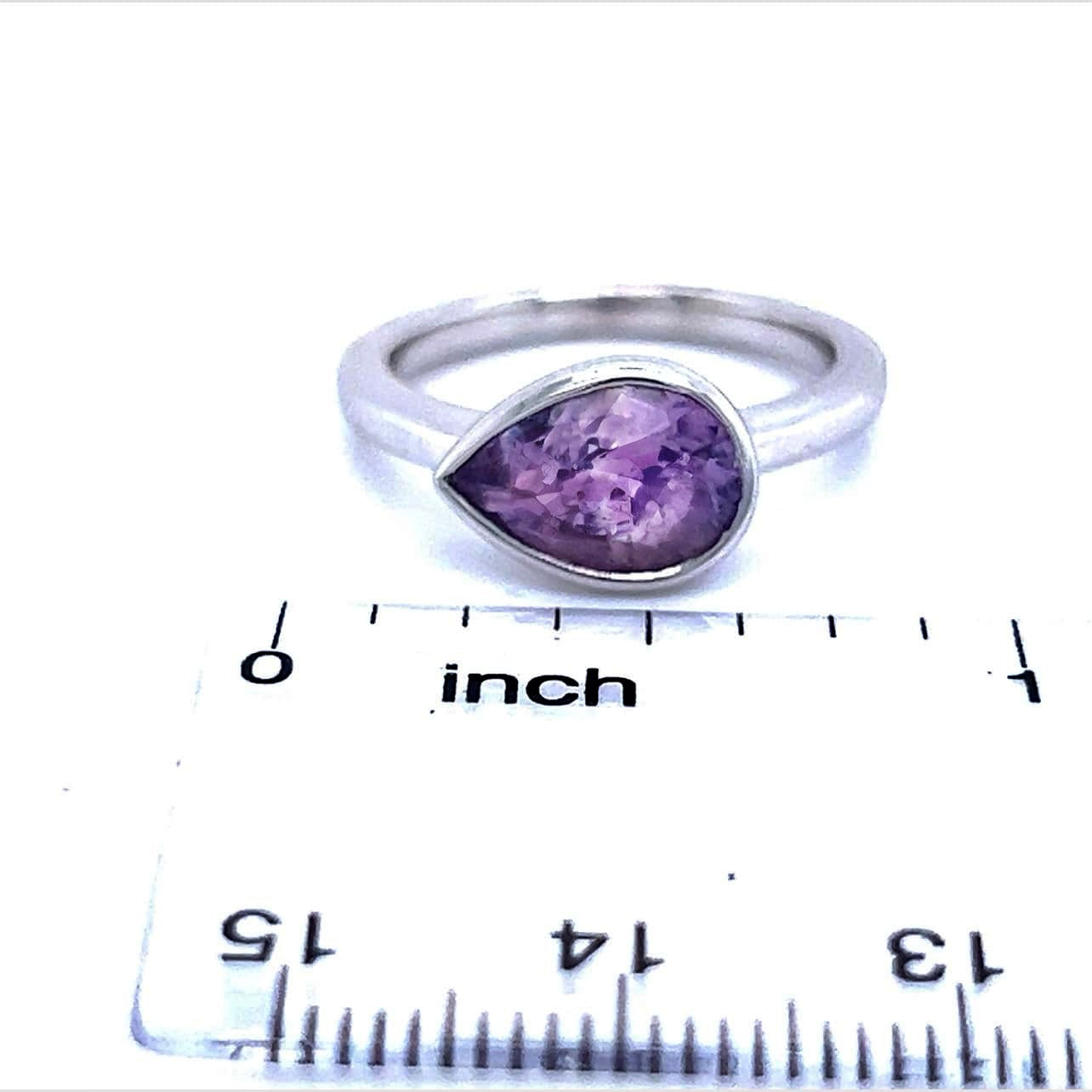 Natural Amethyst Ring 6.5 14k W Gold 1.72 TCW Certified $1,950 221287