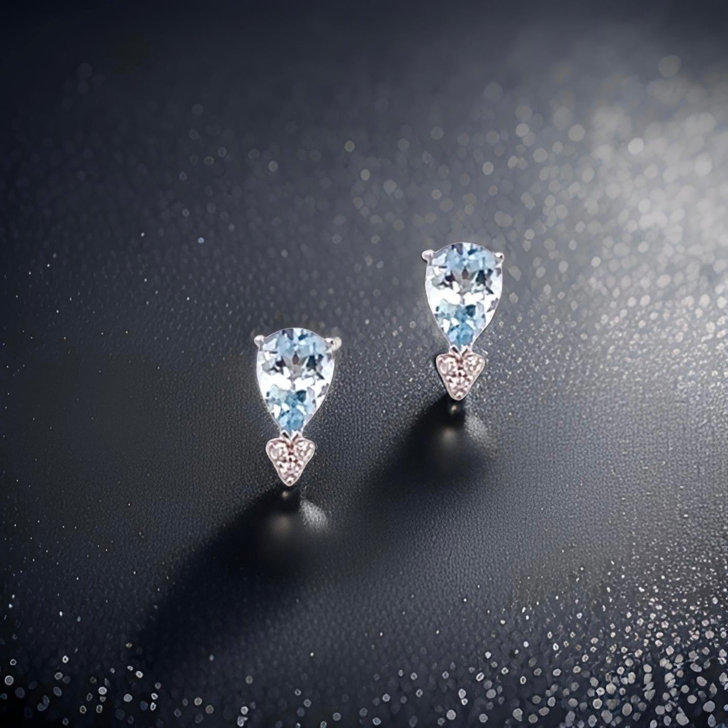 Natural Aquamarine Diamond Earrings 14k Gold 3.07 TCW Certified $2,950 210757