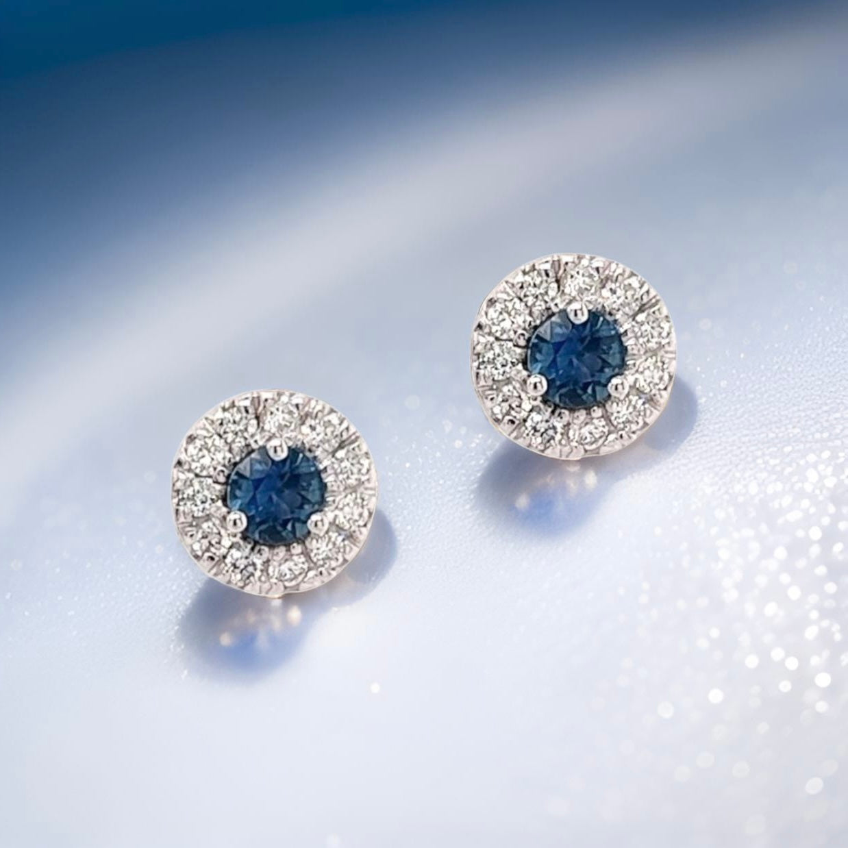 Natural Sapphire Diamond Stud Earrings 14k Gold 1.09 TCW Certified $3,950 216098