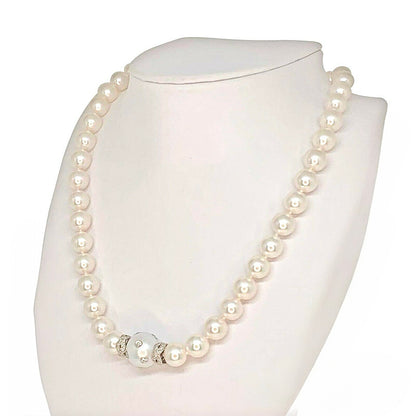 Diamond South Sea Akoya Pearl Necklace 14k Gold 13 mm 18" Certified $12,950 921560