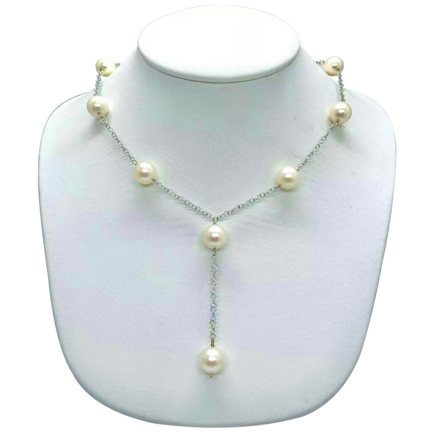 Akoya Pearl Necklace 9-9.5 mm 14k Gold 21" Women Certified $2,950 721468