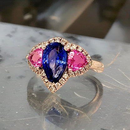 Natural Sapphire Diamond Ring Size 6.5 14k Gold 3.43 TCW Certified $7,950 215419