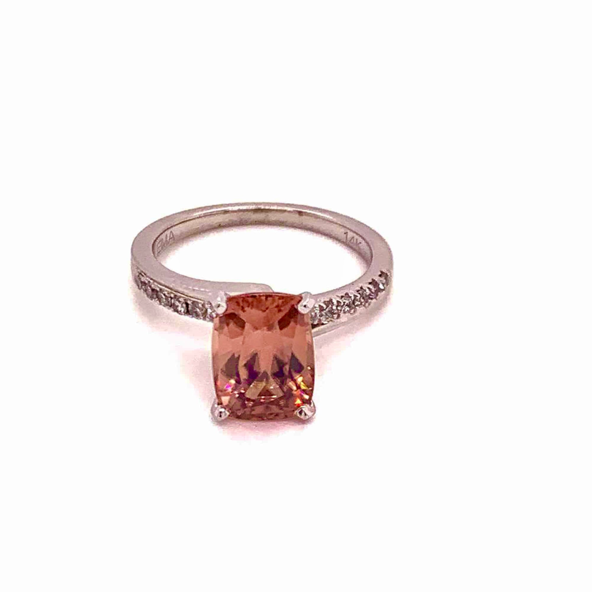 Diamond Zircon Ring 14k Gold Large 4.45 TCW Women Certified $3,100 912276 - Certified Fine Jewelry