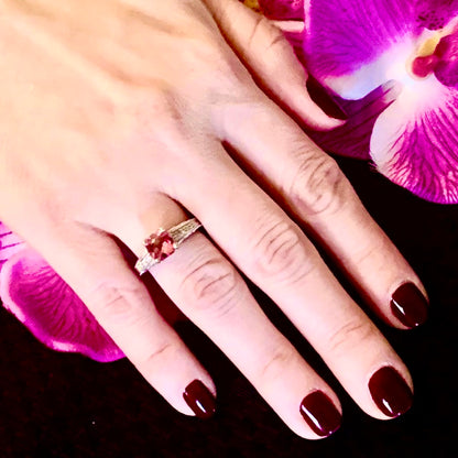 Diamond Pink Tourmaline Rubellite Ring 6.5 14k Gold 2.45 Tcw Certified $3,700 912289