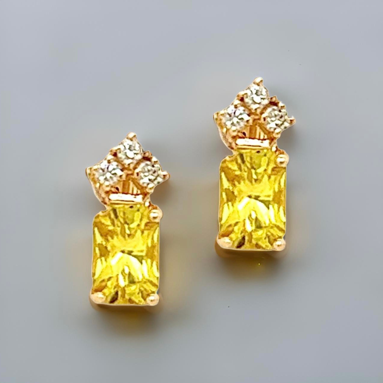 Natural Sapphire Diamond Earrings 14k Gold 1.74 TCW Certified $1,590 121259