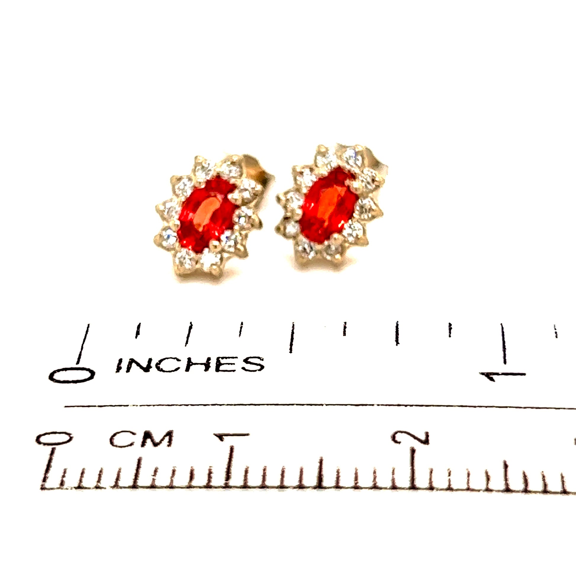 Natural Sapphire Diamond Stud Earrings 14k Gold 0.90 TCW Certified $2,450 215601 - Certified Fine Jewelry
