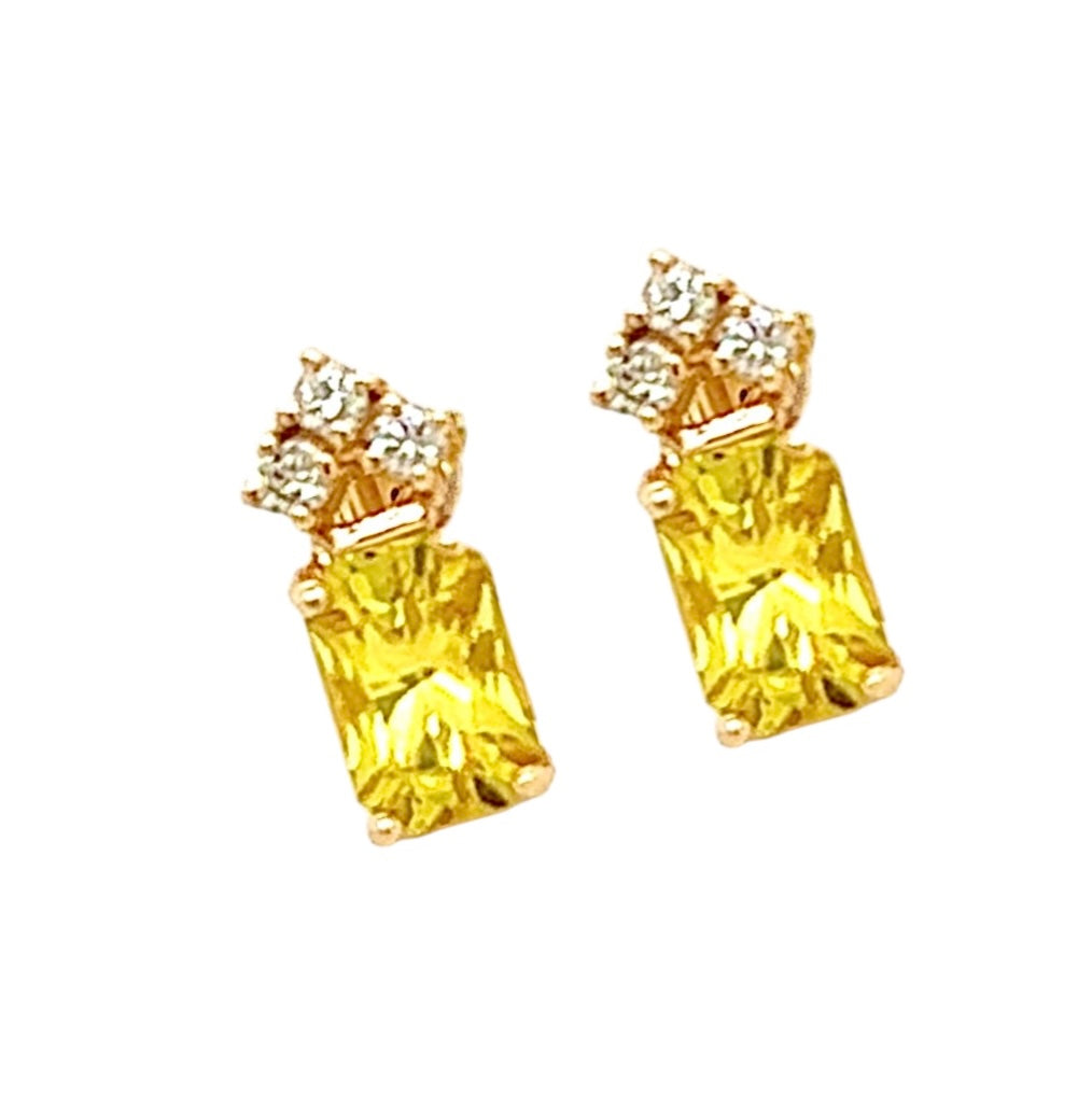 Natural Sapphire Diamond Earrings 14k Gold 1.74 TCW Certified $1,590 121259