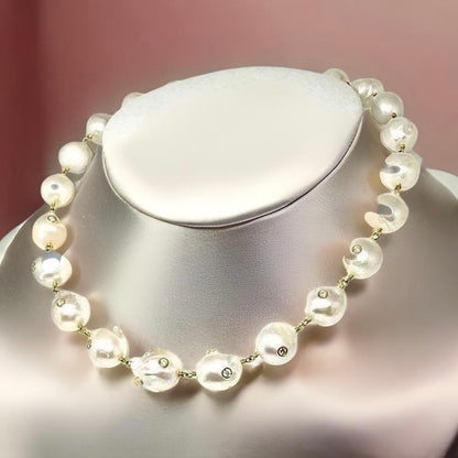 South Sea Pearl Diamond Necklace 18K Gold 13.4mm 18" Certified $14,200 822106