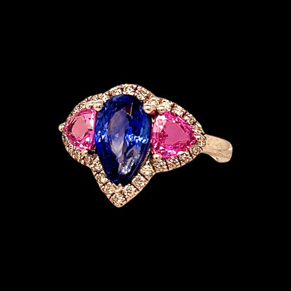 Natural Sapphire Diamond Ring Size 6.5 14k Gold 3.43 TCW Certified $7,950 215419