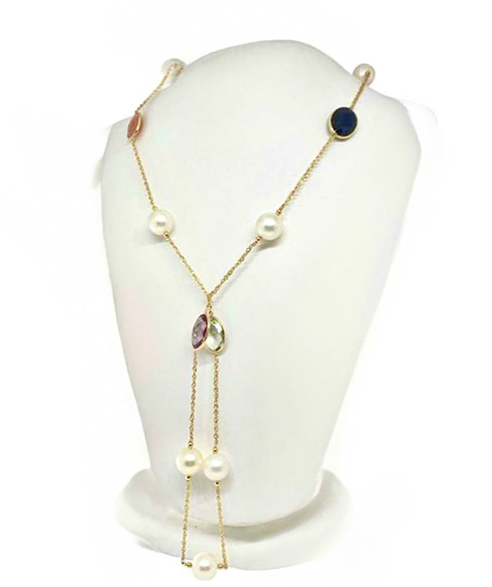 South Sea Pearl Quartz Necklace 14k Gold 12.65 mm 35" Certified $3,950 822109