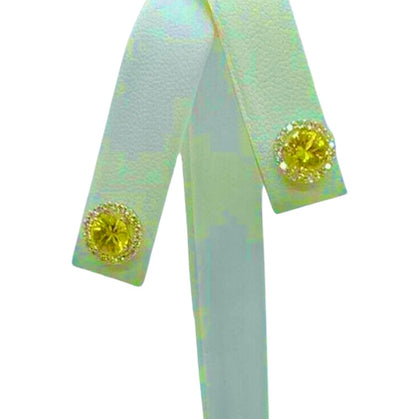 Diamond Sapphire Stud Earrings 14k Gold 1.74 CTW Certified $2,950 010287