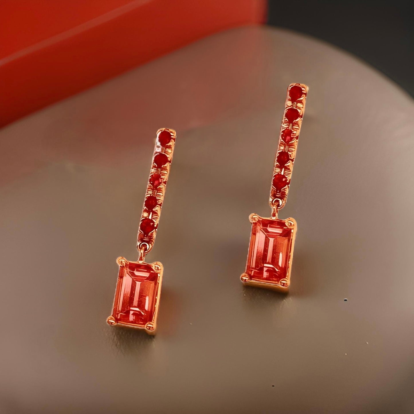 Rubellite Tourmaline Ruby Earrings 14k Gold 1.25 TCW Certified $3,950 018676