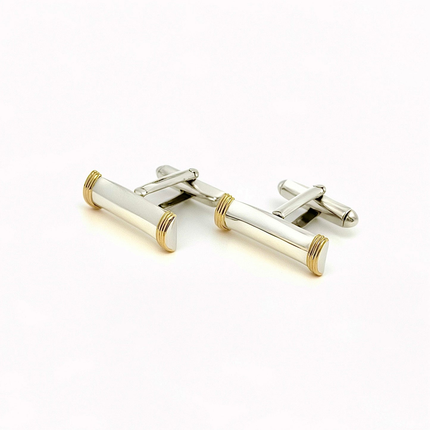 Tiffany & Co Estate Cufflinks 18k Gold Sterling Silver TIF669